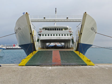 Ferry to Corfu Greece