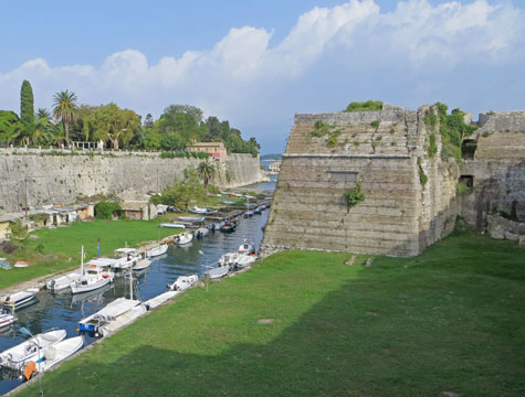 Moat at the Old Fortress in Corfu Town