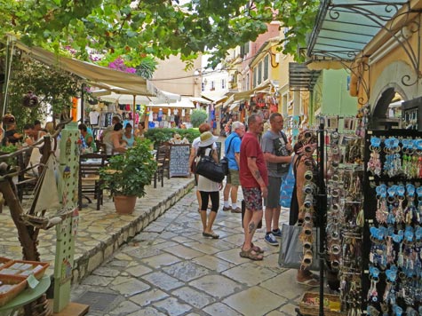 Shopping in Corfu Greece